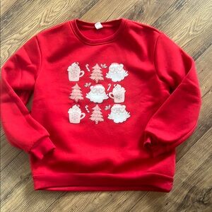 Girl’s Red Holiday Sweatshirt